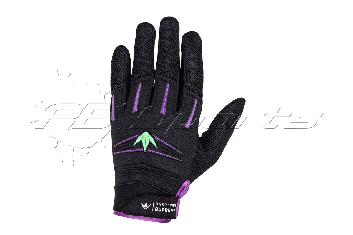 Bunker Kings Supreme Gloves Purple Lime Small/Medium - Bunker Kings