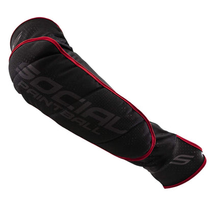 Social Paintball SMPL Protective Gear Elbow Pads - Black Red - XS/S - Social Paintball