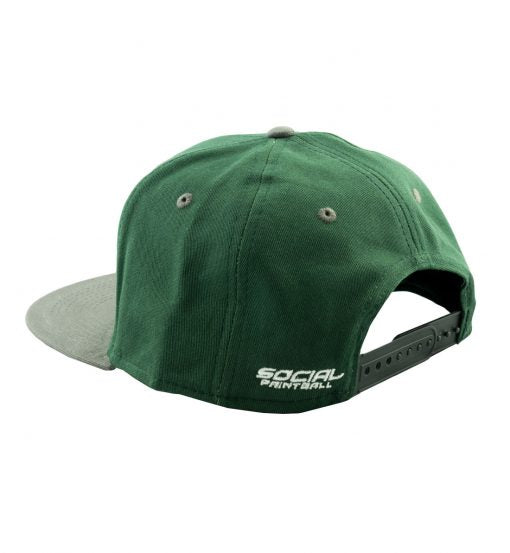 Social Paintball Snapback Hat Charcoal &quot;S&quot; Logo - Forest Green - Social Paintball