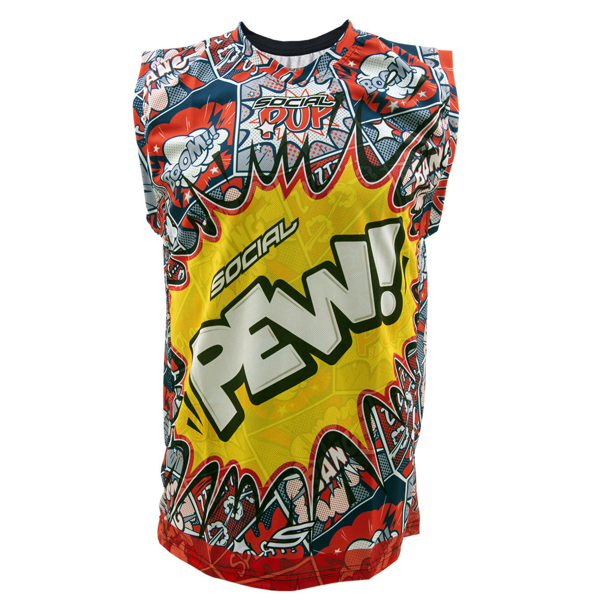 Social Paintball Grit Sleeveless Jersey - Pew Pop Art