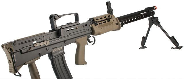ICS Full Metal L86A2 British Military Full Size Airsoft AEG Rifle
