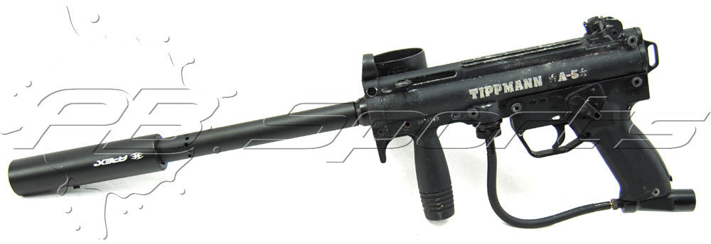 Used Tippmann Sports A-5 w/ 14" Apex 2 Barrel &amp; H.E. Grip - Tippmann Sports