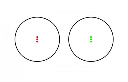 TACFIRE 1x30 Dual Illuminated Red Green Tri-Dot Reticle Weaver Base - TACFIRE