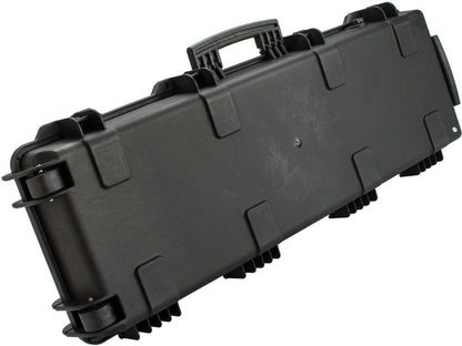 EMG Transporter Lockable 42" Hard Case w/ Low Profile Wheels &amp; PnP Foam - Matte Black - Evike