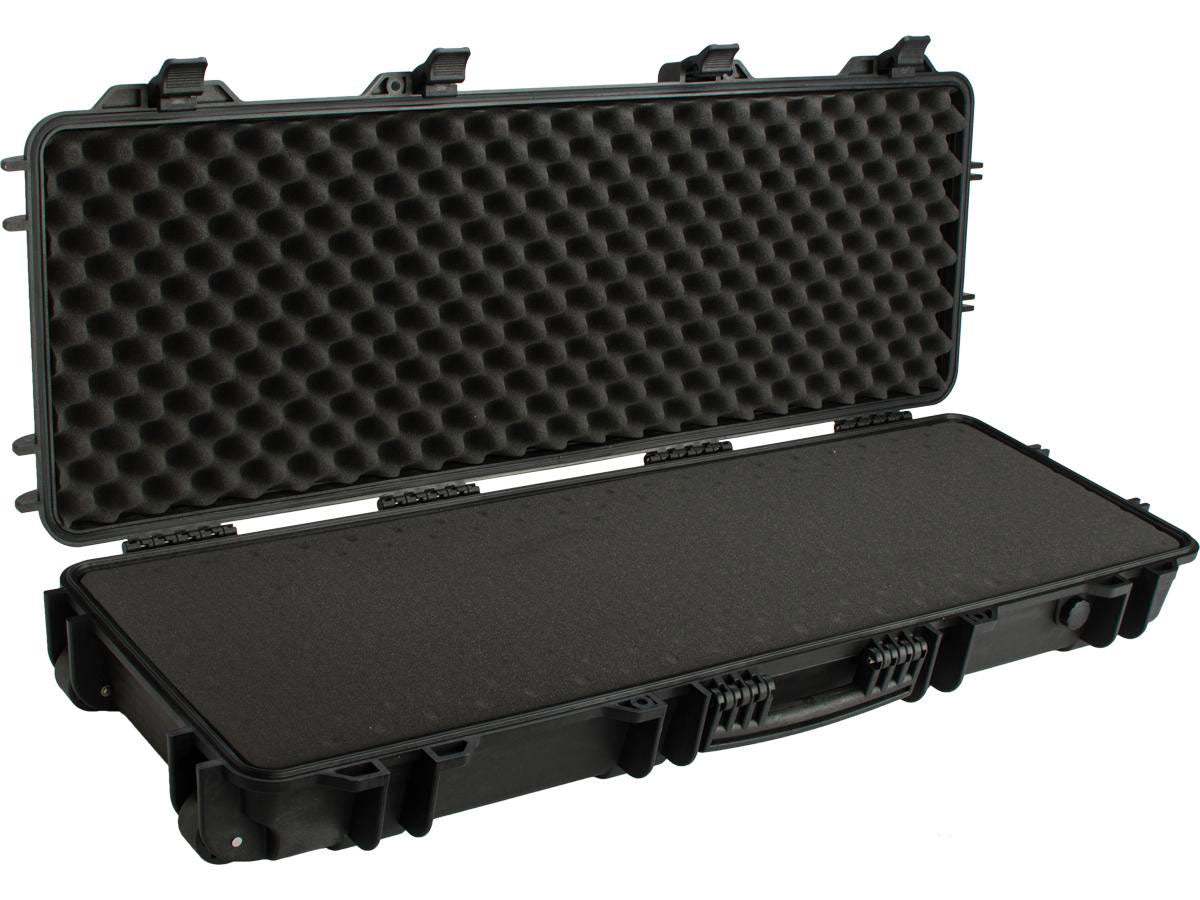 EMG Transporter Lockable 42" Hard Case w/ Low Profile Wheels &amp; PnP Foam - Desert Tan - Evike