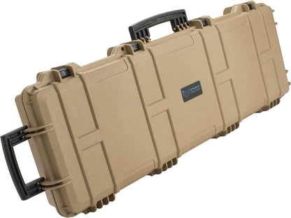 EMG Transporter Lockable 42" Hard Case w/ Low Profile Wheels &amp; PnP Foam - Desert Tan - Evike