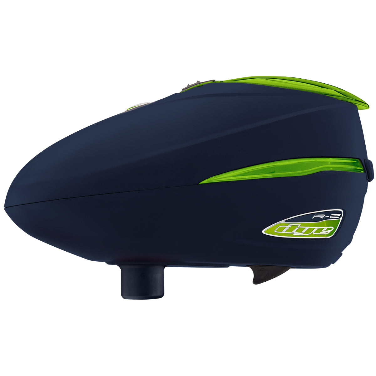 DYE Rotor R2 Paintball Loader - Navy/Lime Green - DYE