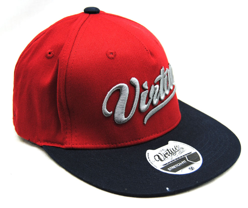 Virtue Stretch Fit Hat Red/Blue - L/XL - Virtue