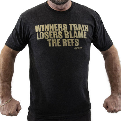 Social Paintball Winners Train Losers Blame the Refs Crew T-Shirt - Medium - Social Paintball