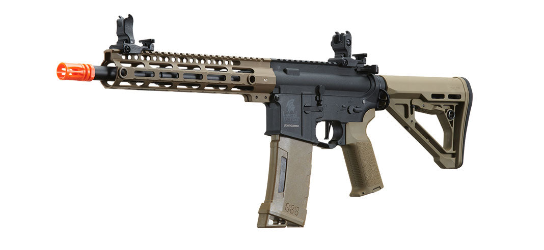 Lancer Tactical Gen 3 M-LOK 10" Airsoft M4 AEG with Delta Stock - Tan/Black