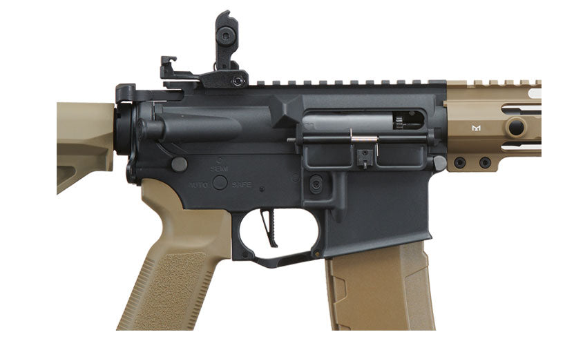 Lancer Tactical Gen 3 M-LOK 10" Airsoft M4 AEG with Delta Stock - Tan/Black